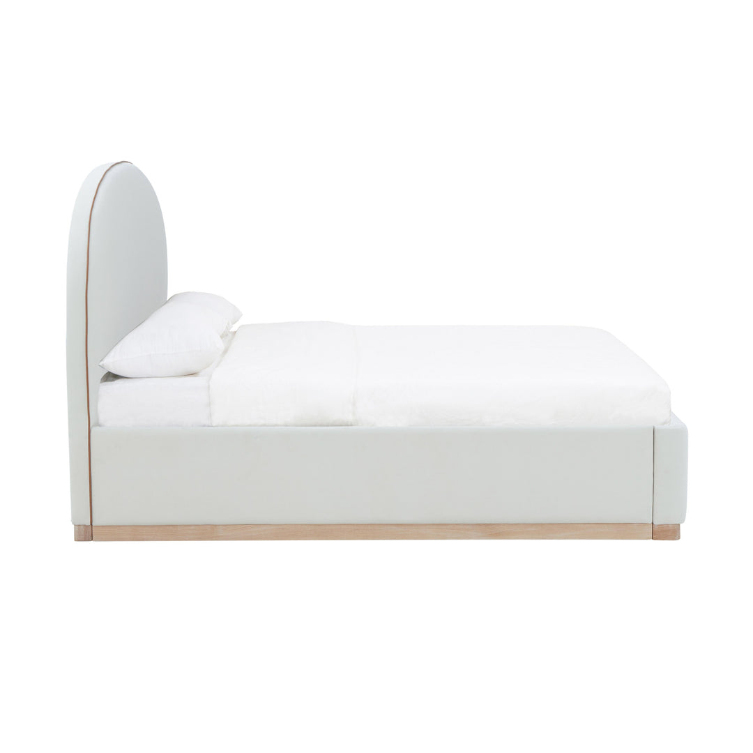 Marlow Cream Performance Velvet Bed - King