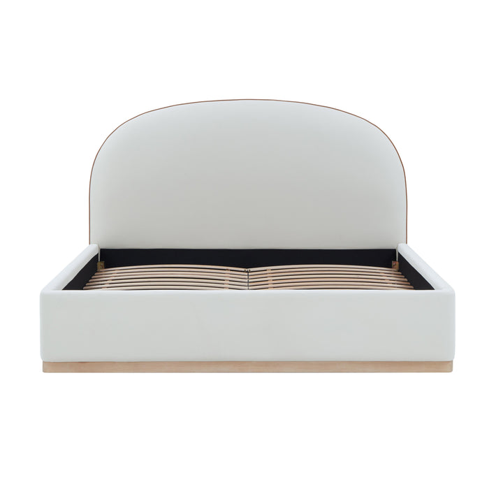 Marlow Cream Performance Velvet Bed - King