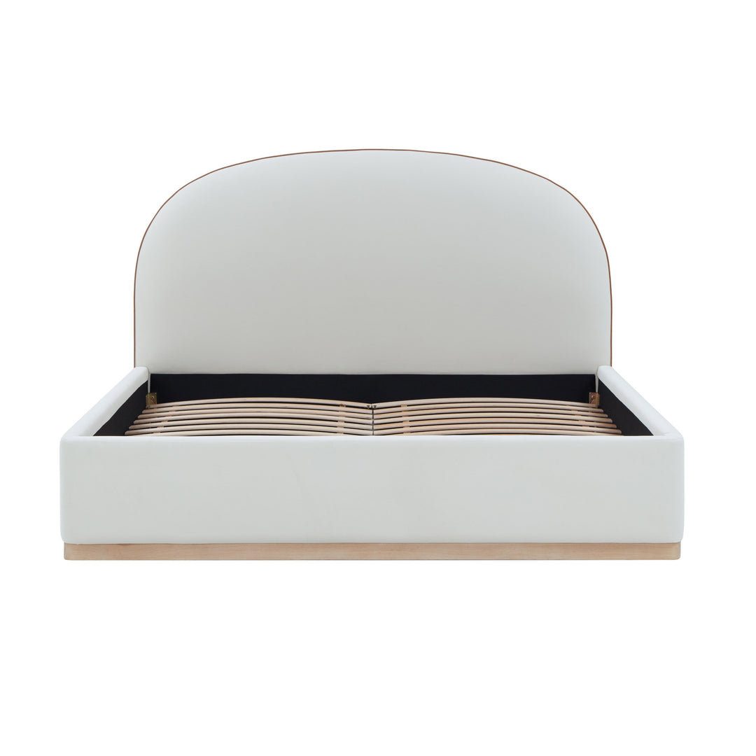 Marlow Cream Performance Velvet Bed - King