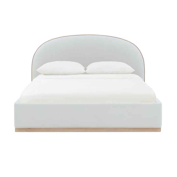 Marlow Cream Performance Velvet Bed - King