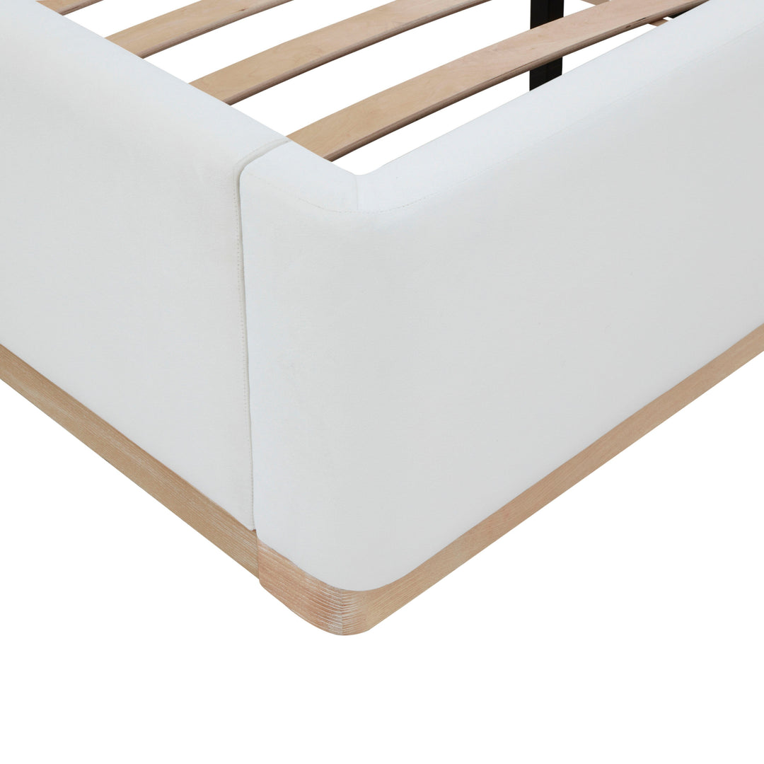 Marlow Cream Performance Velvet Bed - King