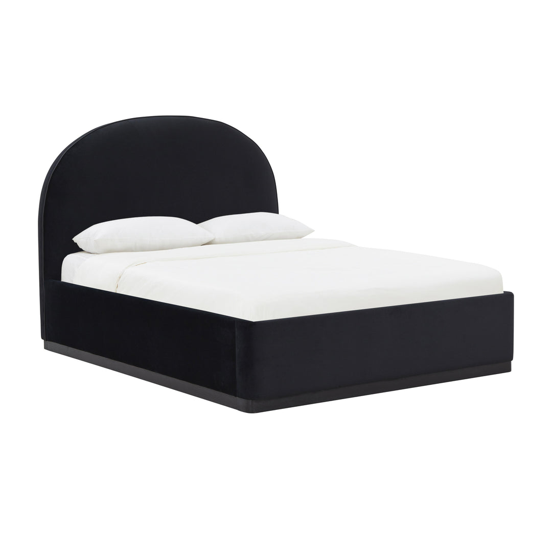 Marlow Black Performance Velvet Bed - Queen