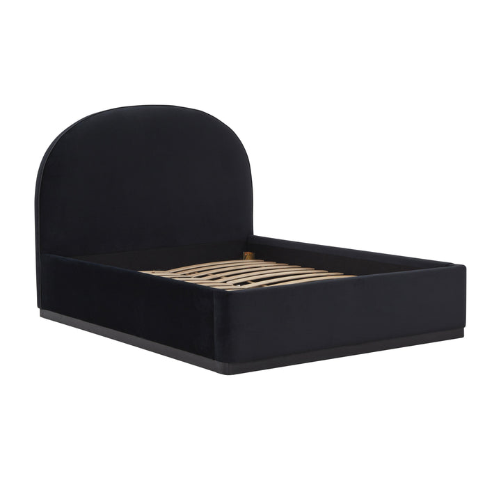 Marlow Black Performance Velvet Bed - Queen