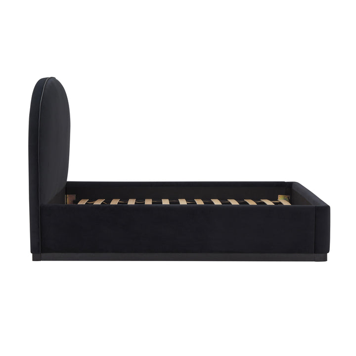 Marlow Black Performance Velvet Bed - Queen