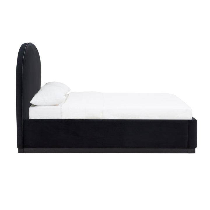 Marlow Black Performance Velvet Bed - Queen