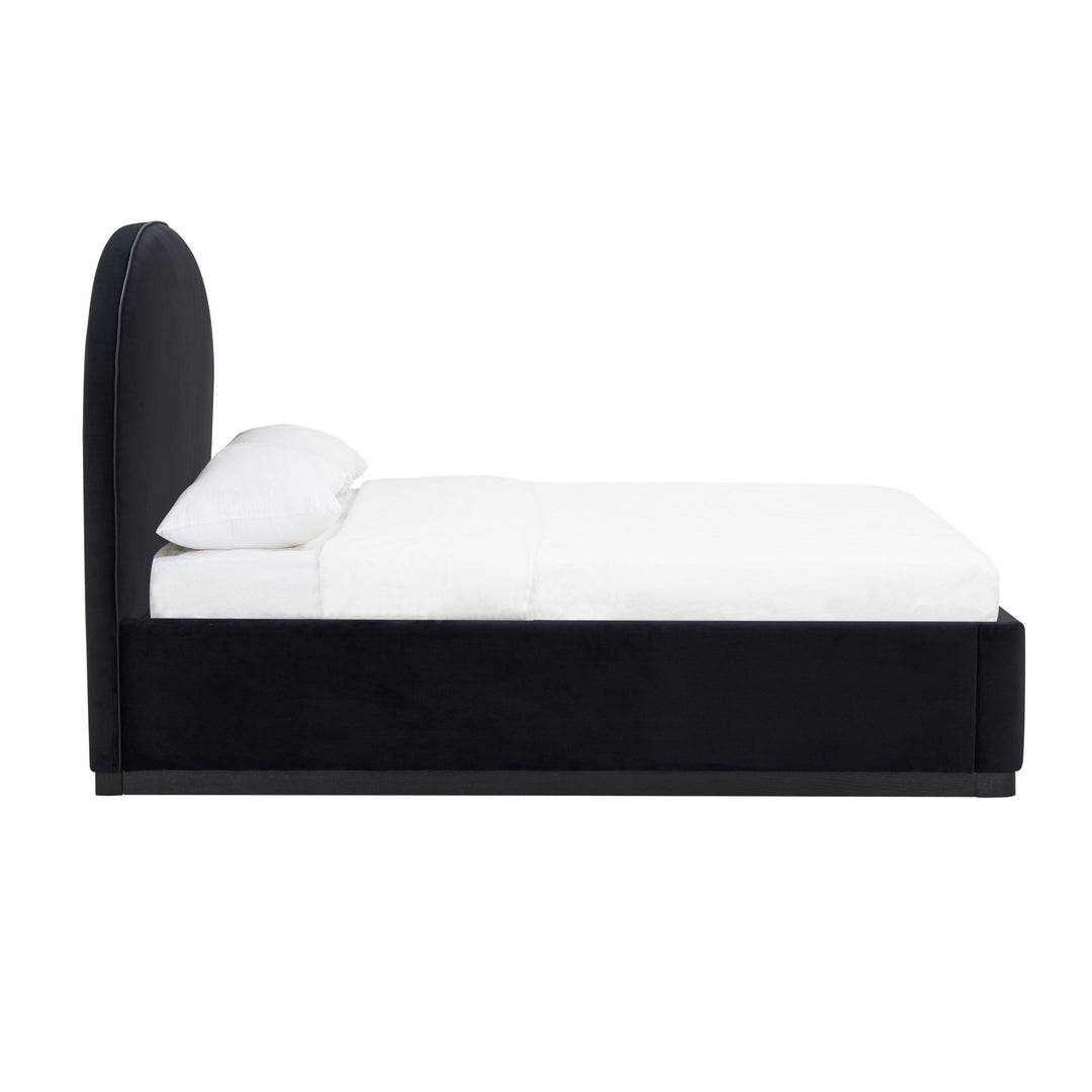 Marlow Black Performance Velvet Bed - Queen
