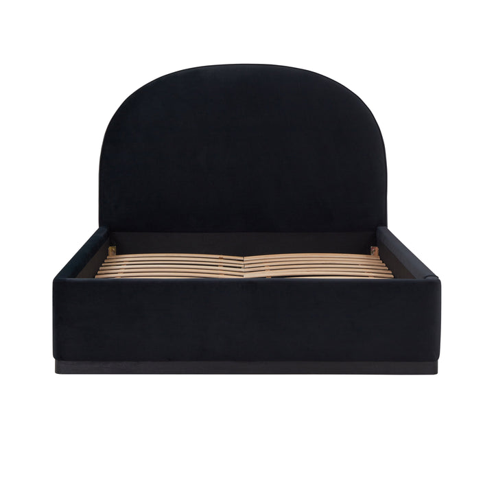 Marlow Black Performance Velvet Bed - Queen