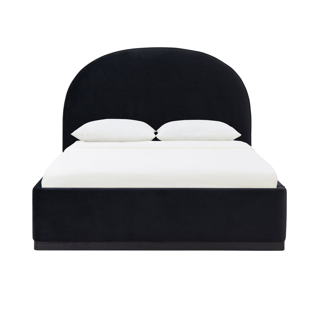 Marlow Black Performance Velvet Bed - Queen