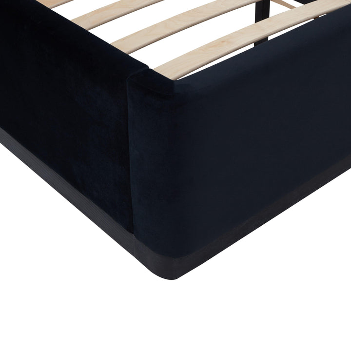 Marlow Black Performance Velvet Bed - Queen