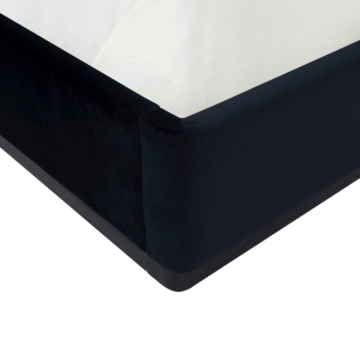 Marlow Black Performance Velvet Bed - Queen