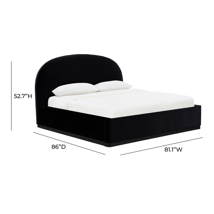 Marlow Black Performance Velvet Bed - King