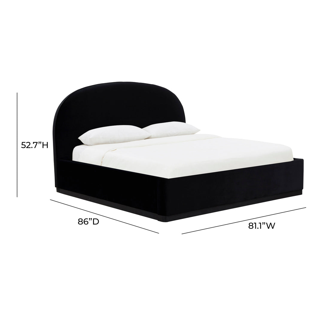 Marlow Black Performance Velvet Bed - King