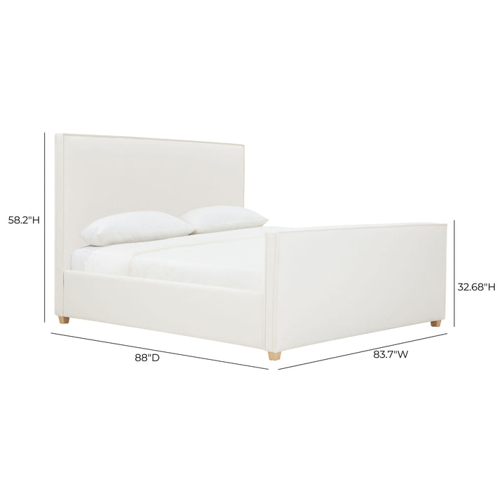 Bristol Park Ivory Contract-Grade Fabric Upholstered Bed - King