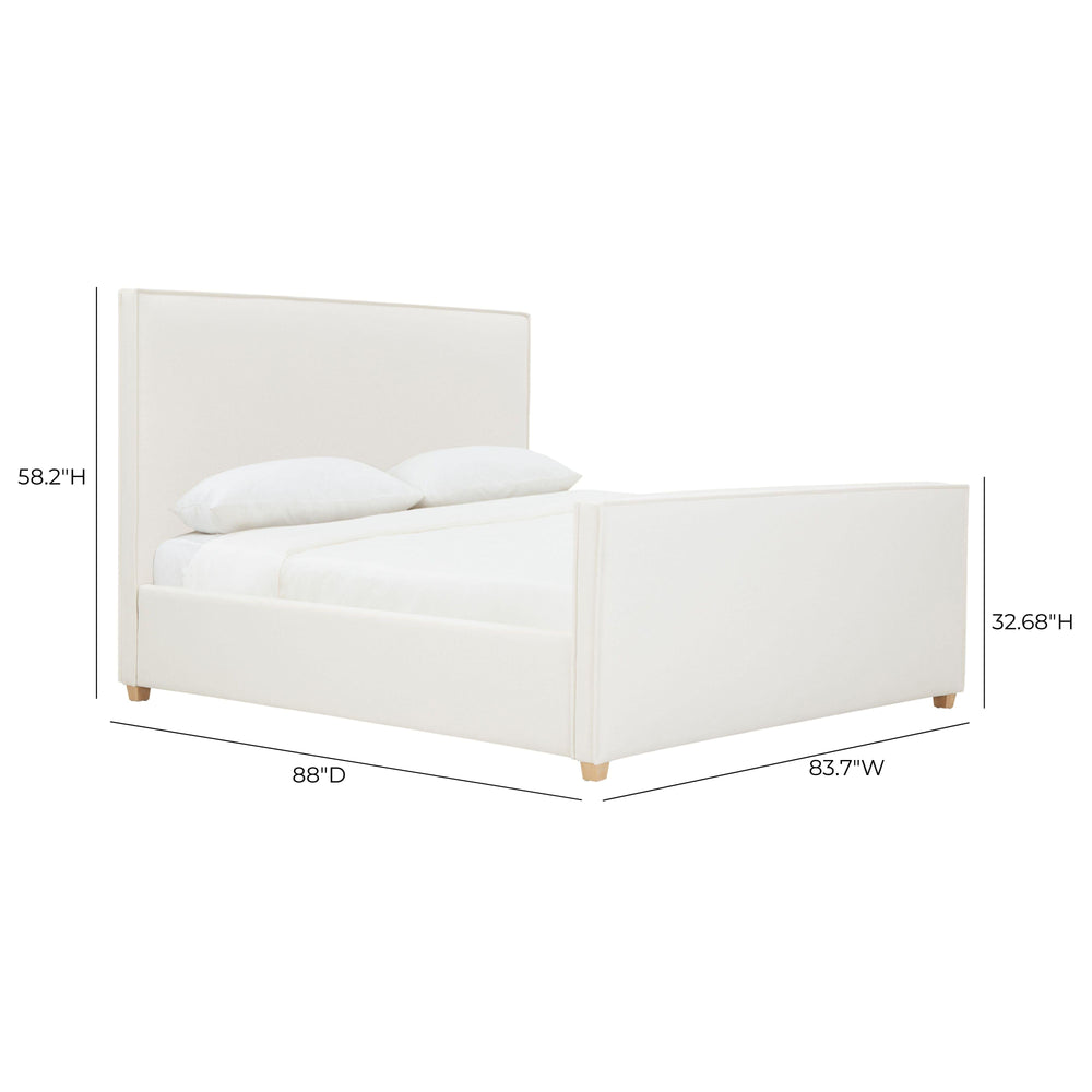 Bristol Park Ivory Contract-Grade Fabric Upholstered Bed