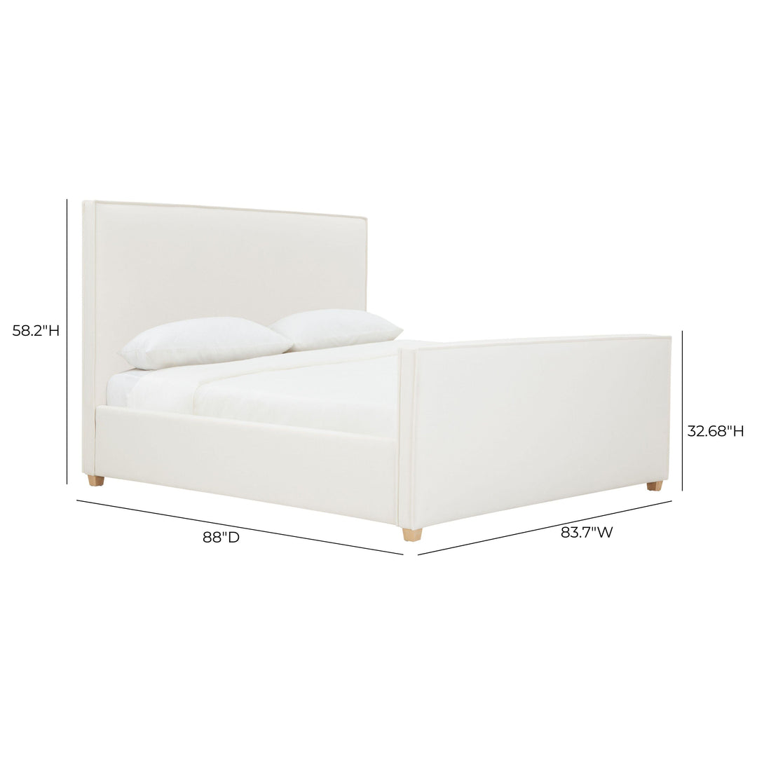 Bristol Park Ivory Contract-Grade Fabric Upholstered Bed - King