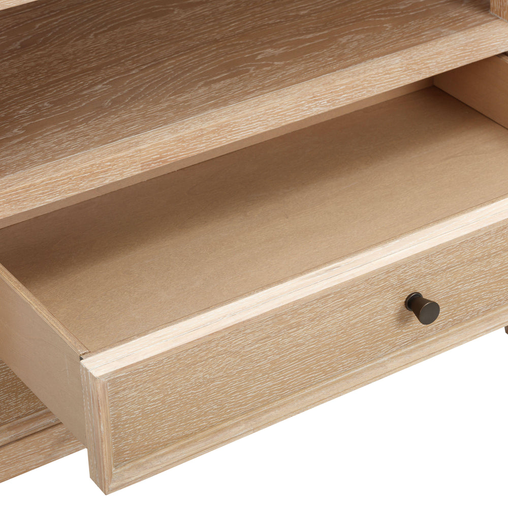 Bristol Park 30" Natural Oak Wood 2-Drawer Nightstand