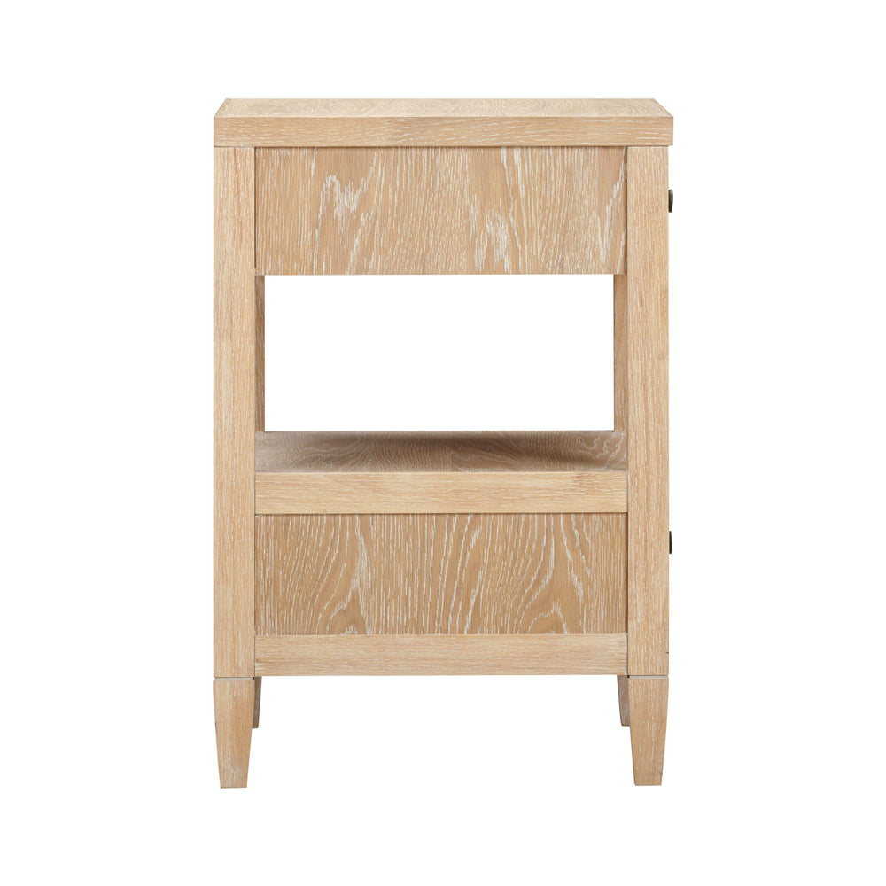 Bristol Park 20" Natural Oak Wood 2-Drawer Nightstand