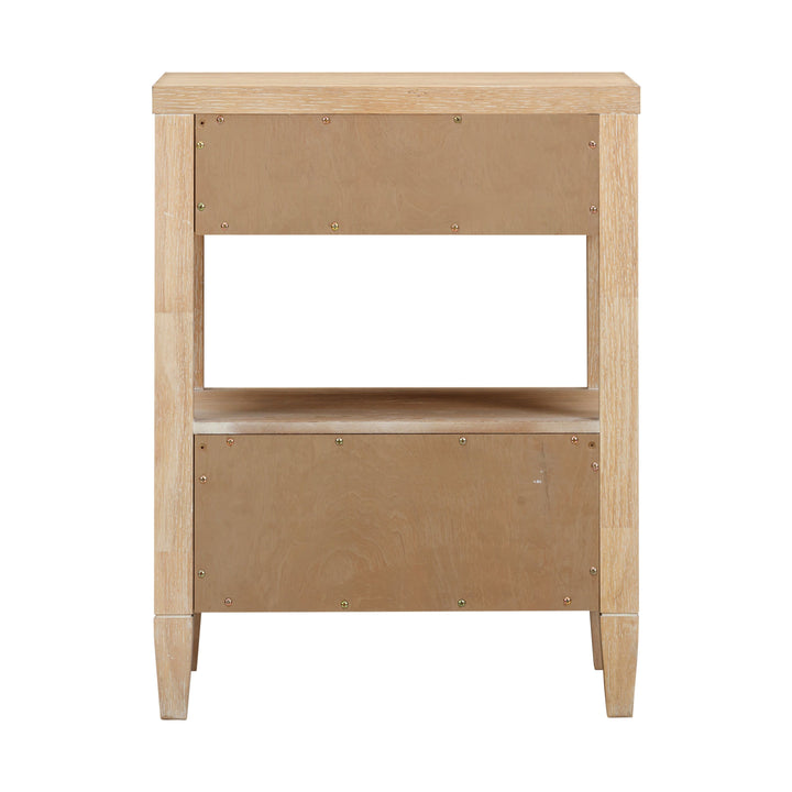 Bristol Park 20" Natural Oak Wood 2-Drawer Nightstand