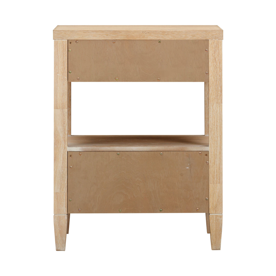 Bristol Park 20" Natural Oak Wood 2-Drawer Nightstand
