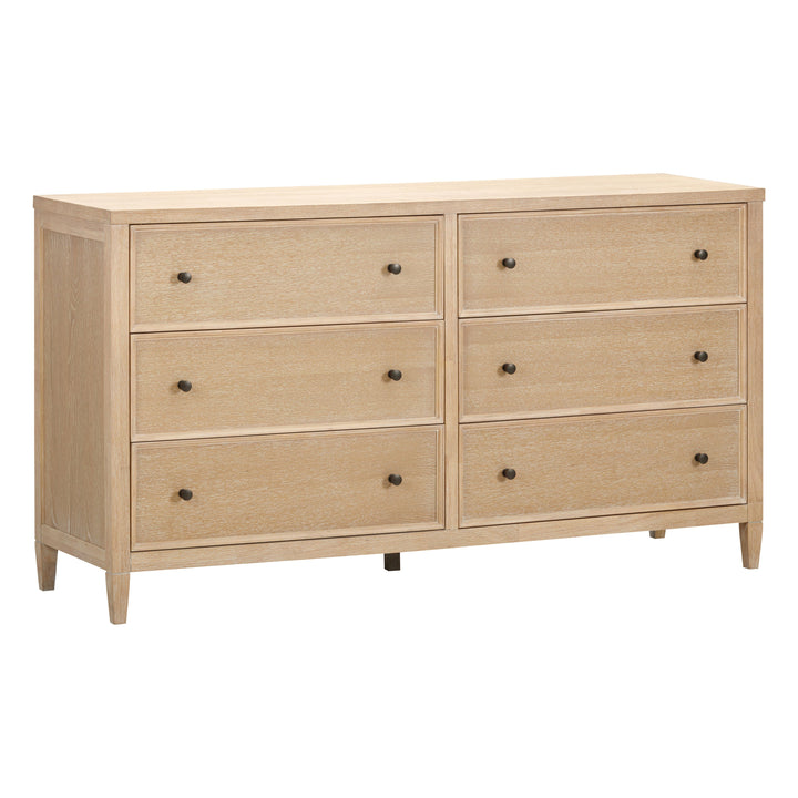 Bristol Park 62" Natural Oak Wood 6-Drawer Dresser