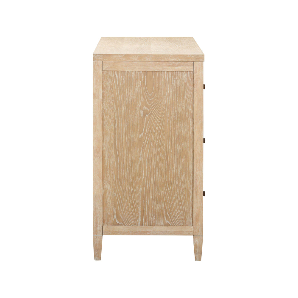 Bristol Park 62" Natural Oak Wood 6-Drawer Dresser