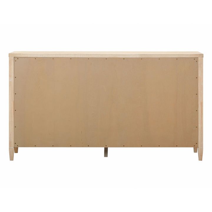 Bristol Park 62" Natural Oak Wood 6-Drawer Dresser