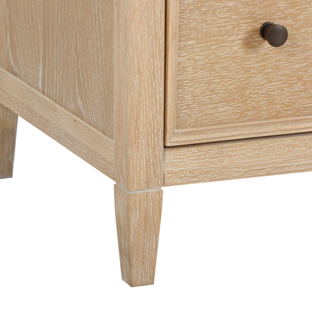 Bristol Park 62" Natural Oak Wood 6-Drawer Dresser