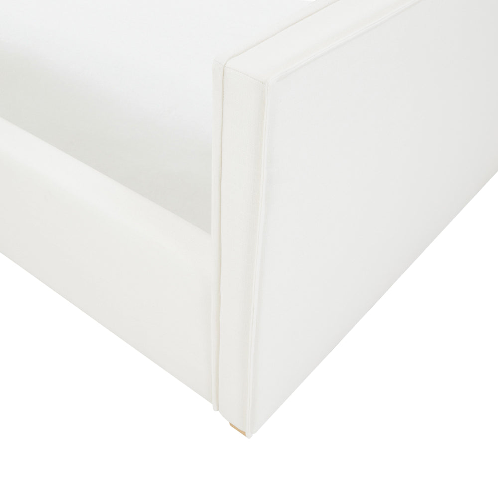 Bristol Park Ivory Contract-Grade Fabric Upholstered Bed - Queen