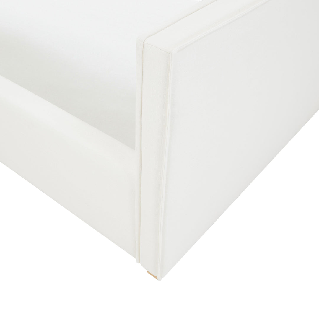 Bristol Park Ivory Contract-Grade Fabric Upholstered Bed - Queen