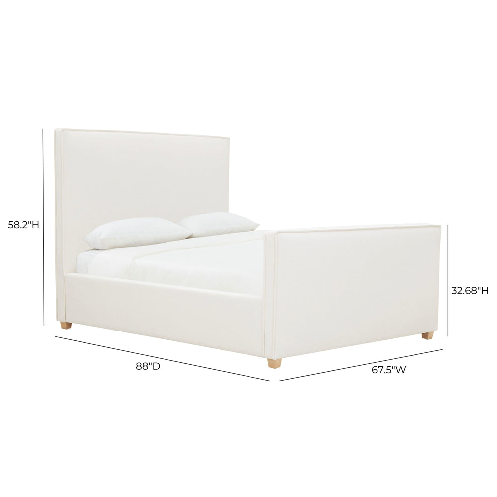 Bristol Park Ivory Contract-Grade Fabric Upholstered Bed - Queen