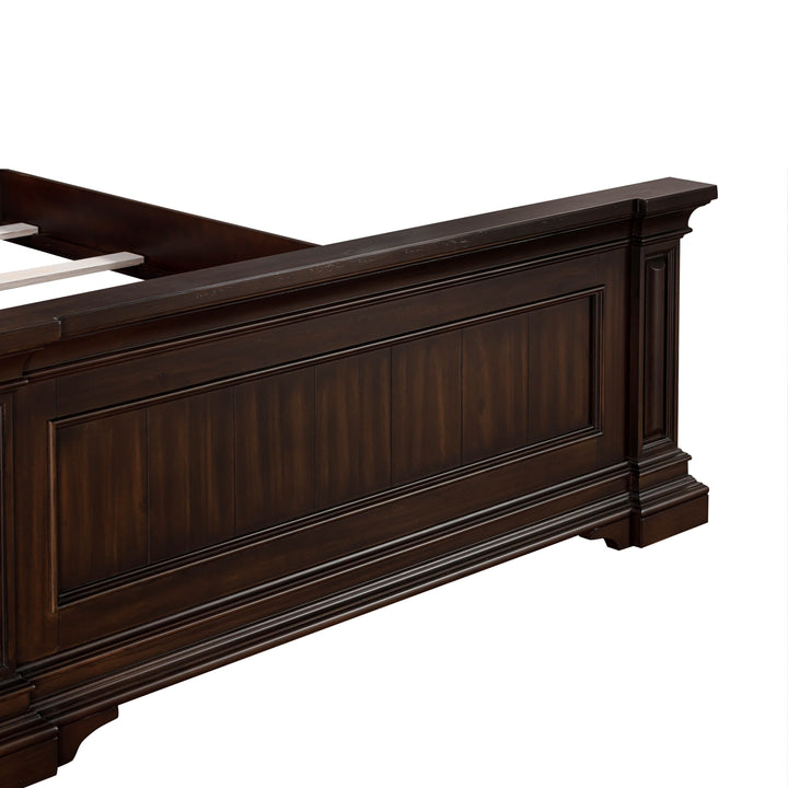 Stamford Brown Wooden Upholstered Bed - Queen