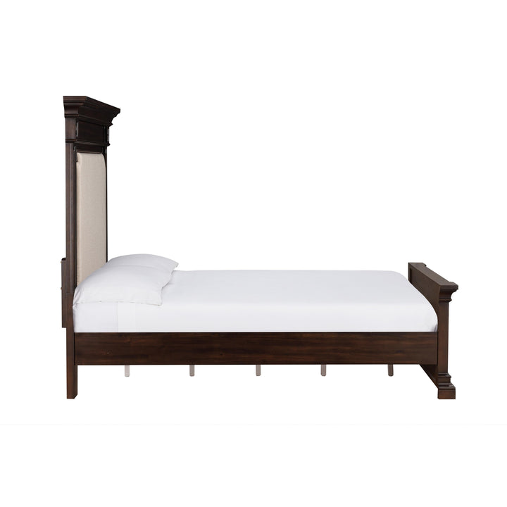 Stamford Brown Wooden Upholstered Bed - King