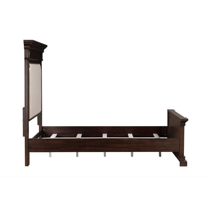 Stamford Brown Wooden Upholstered Bed - King