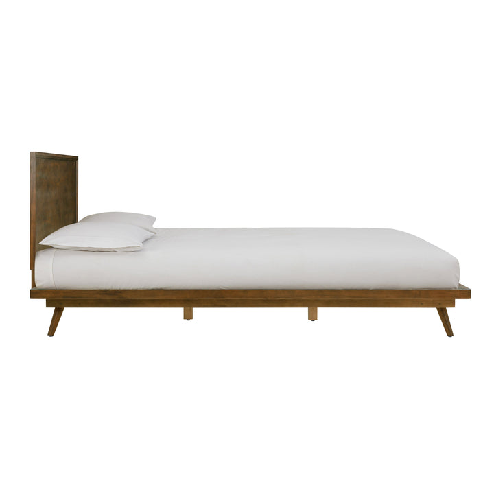 Emery Walnut Wood Platform Bed - Queen