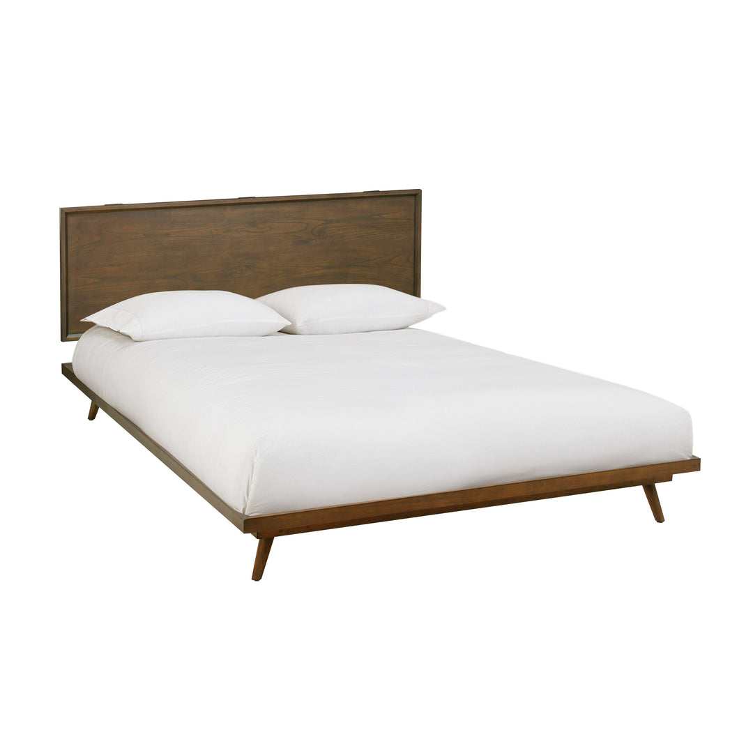 Emery Walnut Wood Platform Bed - King