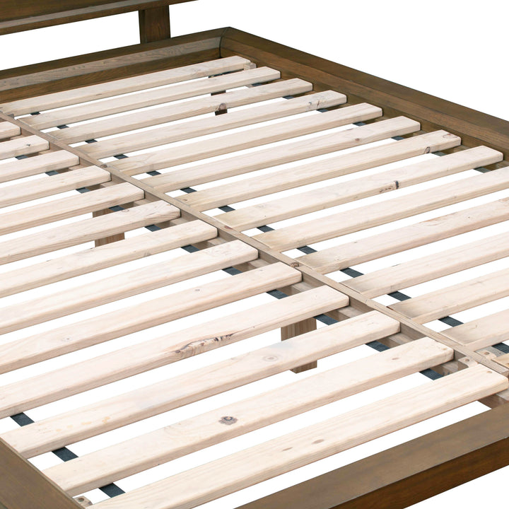 Emery Walnut Wood Platform Bed - King