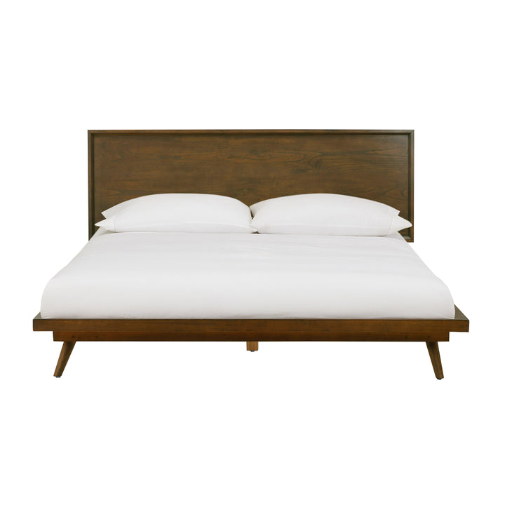 Emery Walnut Wood Platform Bed - King