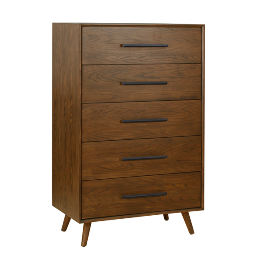 Emery 33" Walnut 5-Drawer Chest