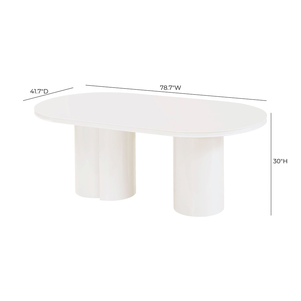 Elora 79" Lacquer Oval Dining Table