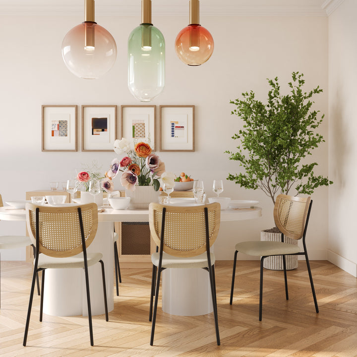 Elora 79" White Lacquer Oval Dining Table