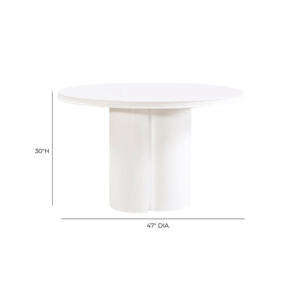 Elora 47" Lacquer Round Dining Table