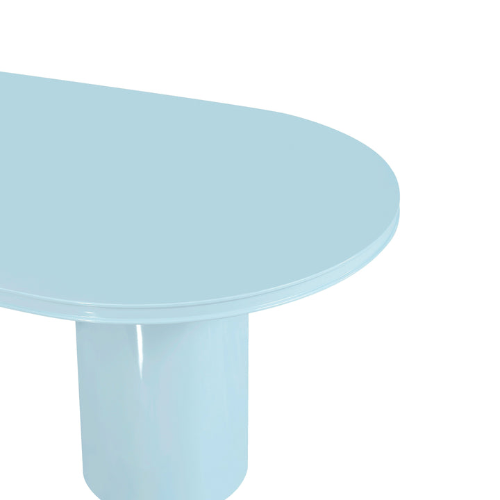 Elora 79" Blue Lacquer Oval Dining Table