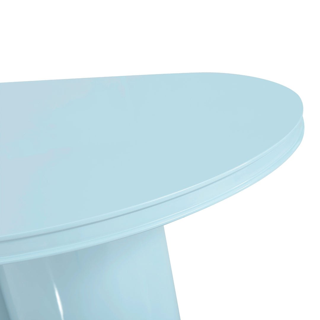 Elora 79" Blue Lacquer Oval Dining Table