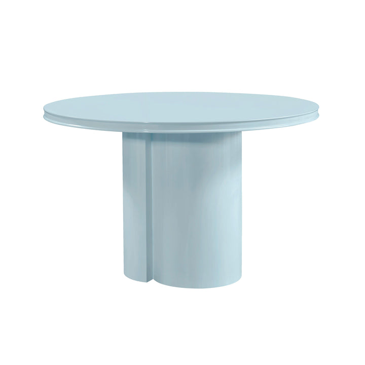 Elora 47" Blue Lacquer Round Dining Table