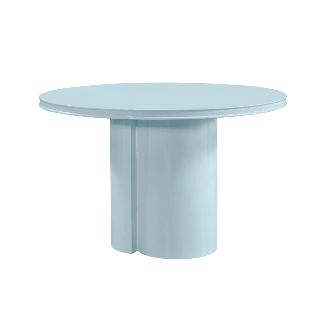 Elora 47" Blue Lacquer Round Dining Table
