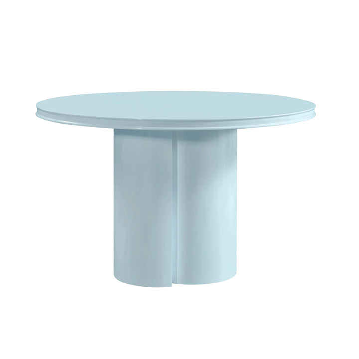 Elora 47" Blue Lacquer Round Dining Table