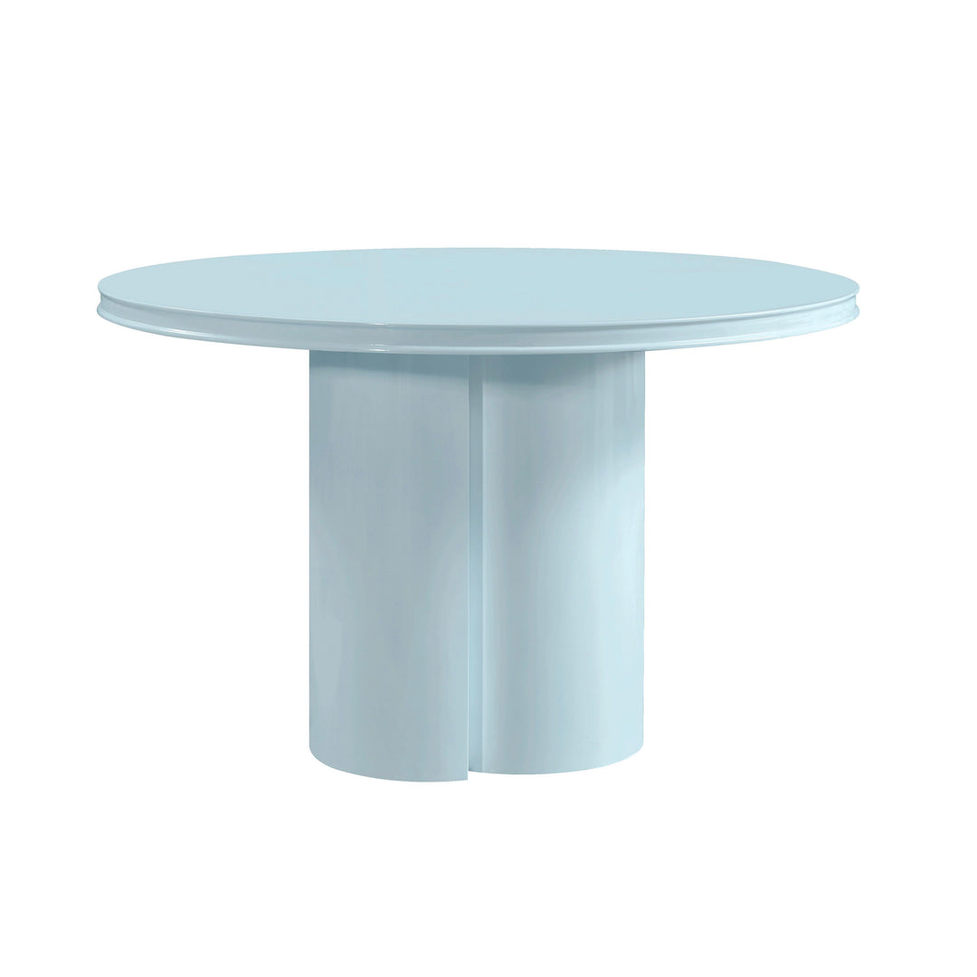 Elora 47" Blue Lacquer Round Dining Table