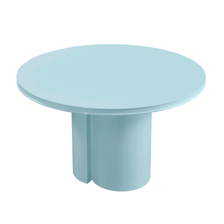Elora 47" Blue Lacquer Round Dining Table