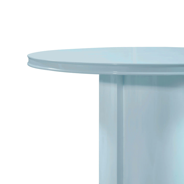 Elora 47" Blue Lacquer Round Dining Table