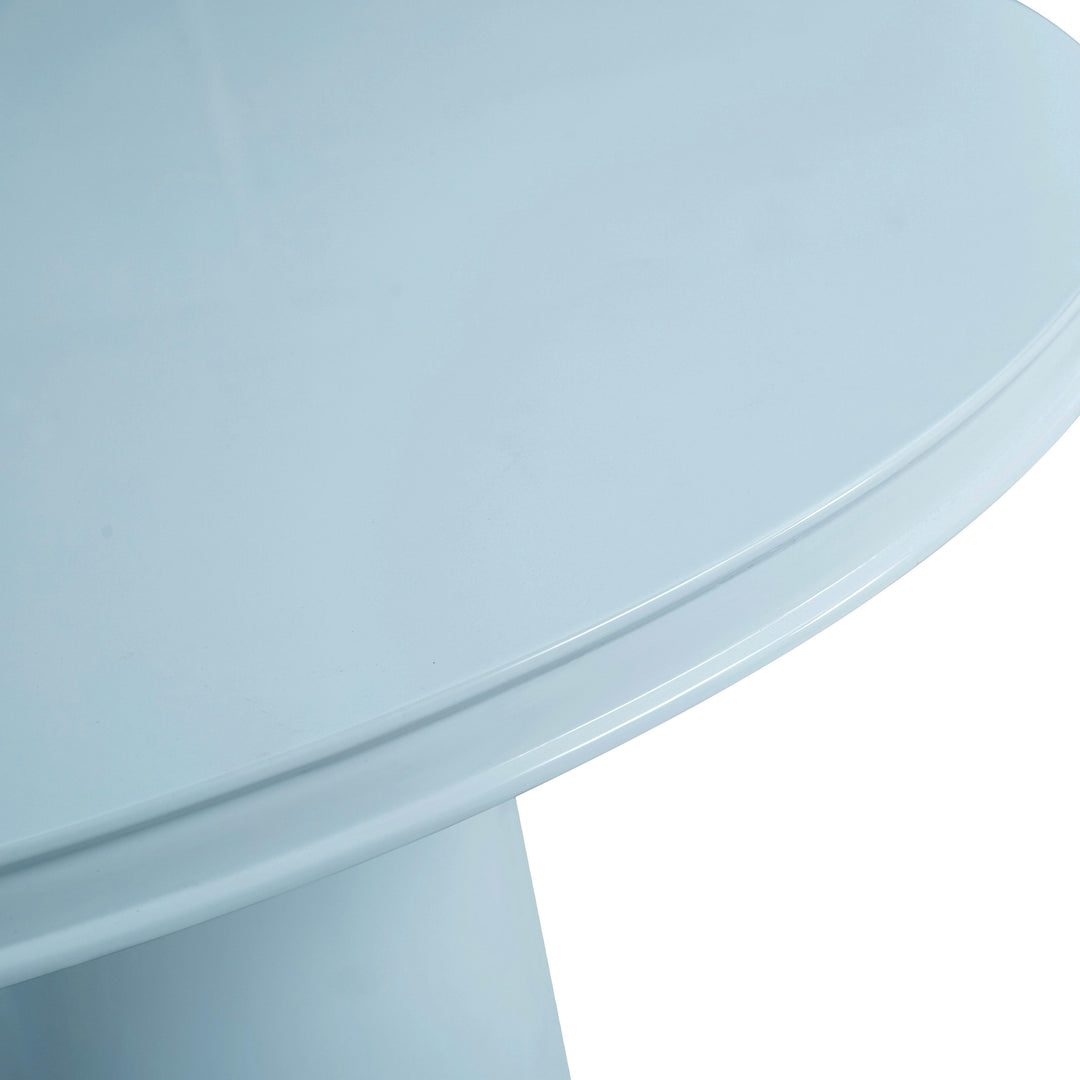 Elora 47" Blue Lacquer Round Dining Table